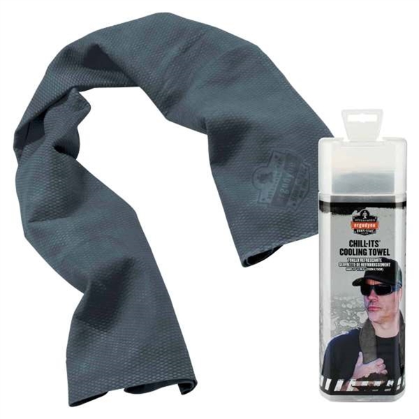 Ergodyne 6602 Gray Evaporative Cooling Towel 12438